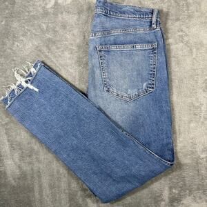 GAP High Rise Jeans Women's 10 x 30 Slim Distressed Medium Wash